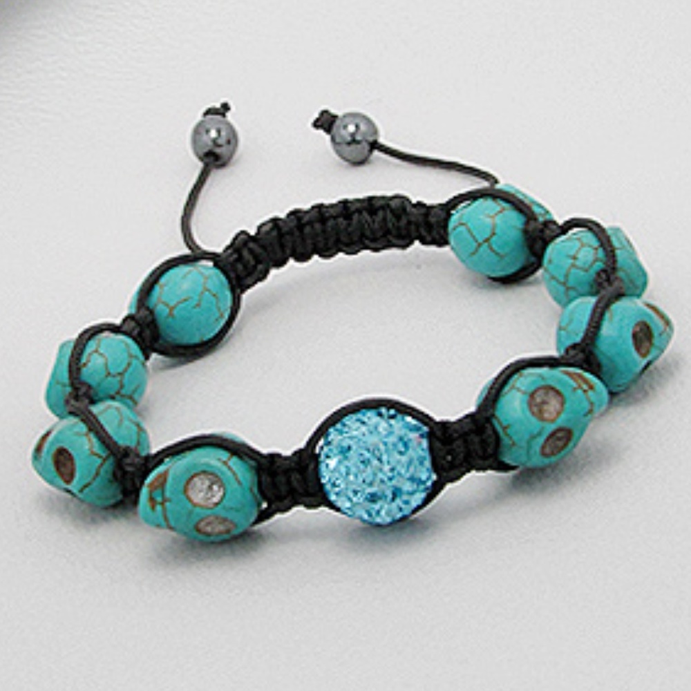 Skull Crystal Ball Bracelet Color choice - Picture 3 of 3